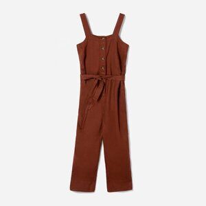Everlane The Linen Jumpsuit Rosewood Brown - Size 00